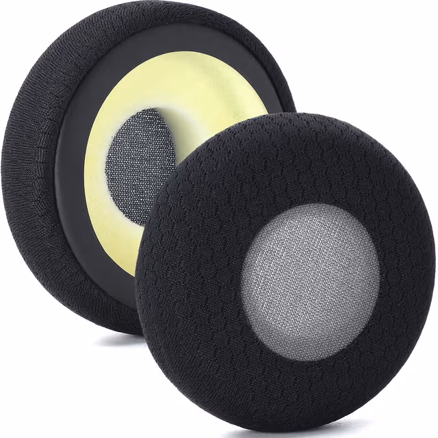 2-pakning fotballnett øreputer kompatible med Jabra Evolve & Plantronics Voyager-serien Grå+svart