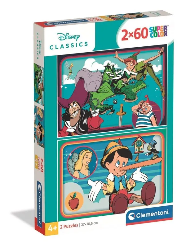 Clementoni Puzzle WD Classic 2x60 pieces Gulv