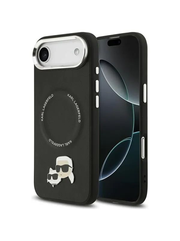 Karl Lagerfeld Karl & Choupette Pins MagSafe Case for iPhone Air - Black