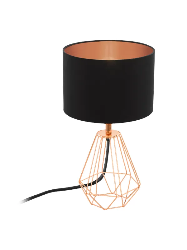 EGLO CARLTON 2 table lamp black/copper