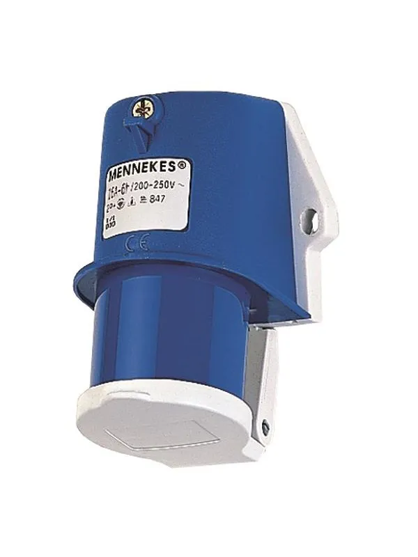 Mennekes Wall mounted inlet 16a3p6h230v ip44