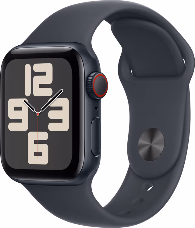 Apple Watch SE GPS + Cellular 40mm - Midnight Aluminium Case with Midnight Sport Band - S/M