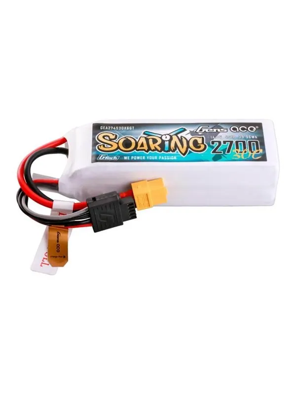 Gens ace &Tattu G-Tech Soaring 2700mAh 14.8V 30C 4S1P LiPo XT60