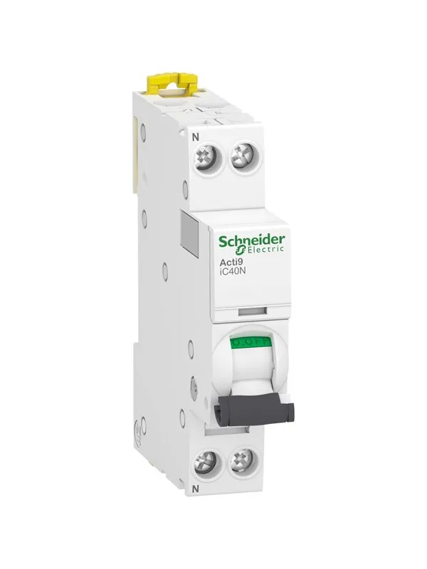 Schneider Electric Acti9 automatsikring 1P + N 4A 230V 6/10 kA C