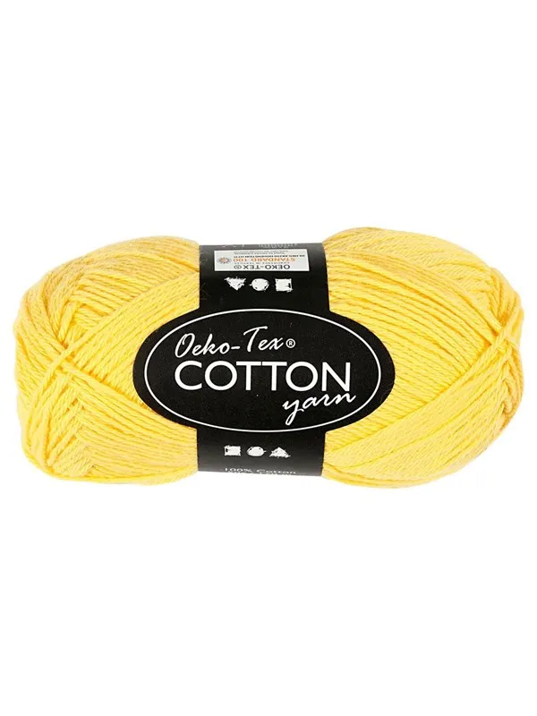 Creativ Company Cotton yarn Yellow 50gr 170m