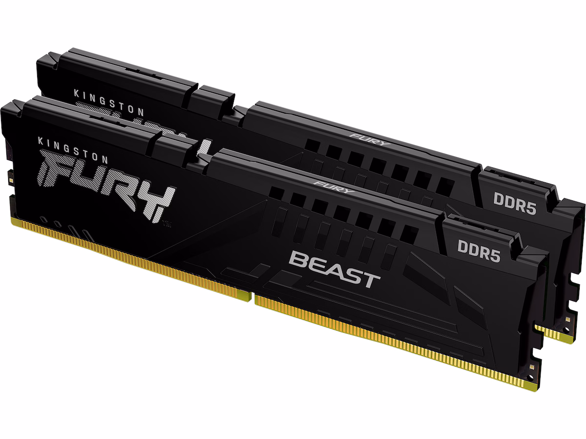 Kingston FURY Beast DDR5-6000 - 32GB - CL36 - Dual Channel (2 pcs) - AMD EXPO & Intel XMP - Svart