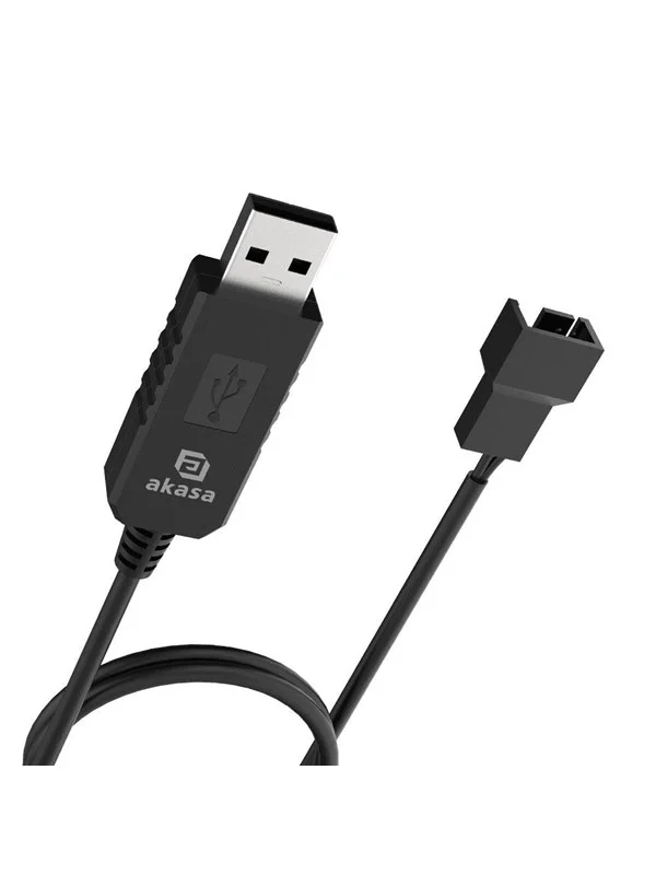 Akasa USB to 3-Pin / 4-Pin 5V to 12V PC Fan adapter cab