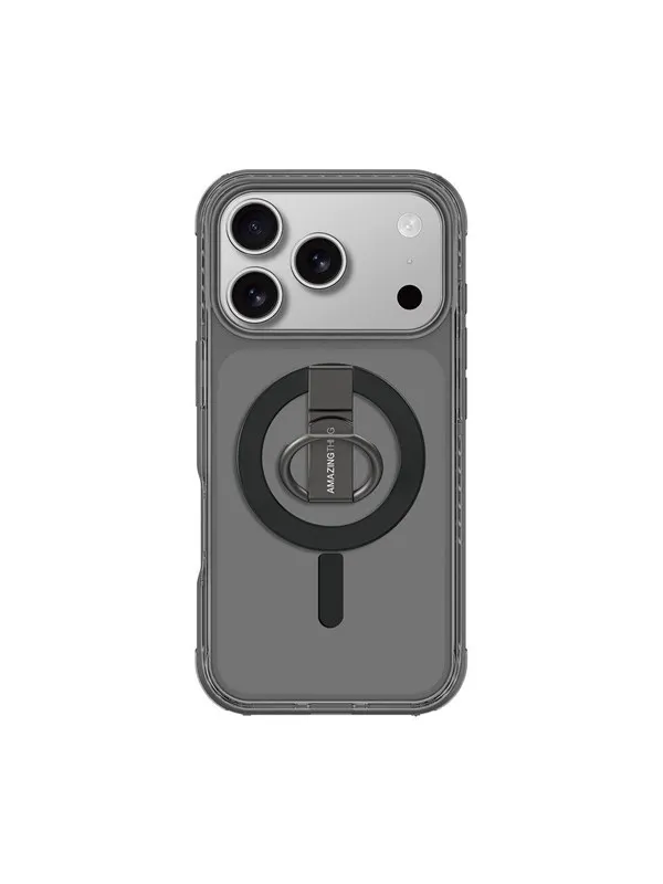 AmazingThing Titan Pro Grip Ring Set Case for iPhone 17 Pro Max Compatible with MagSafe - Black