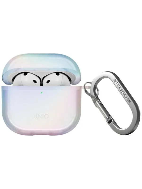 UNIQ Iridescia Case for AirPods 4 Hang Case - holo white
