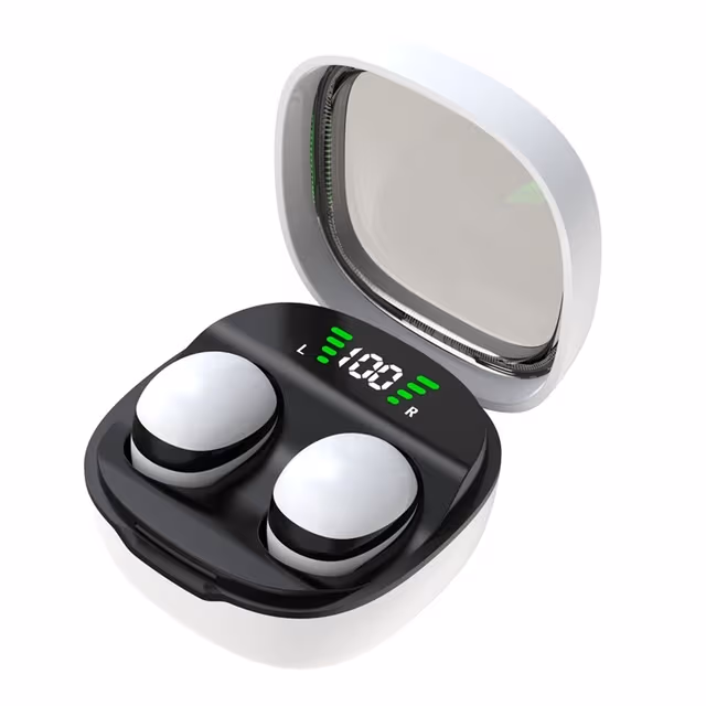 Trådløse hodetelefoner med øretelefon, HiFi-stereolyd, Bluetooth - Sleep HD, basslyd - Hvit