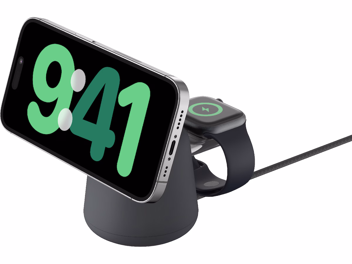 Belkin Boost Charge Pro 2-i-1 15W Trådløs ladestasjon (charcoal)
