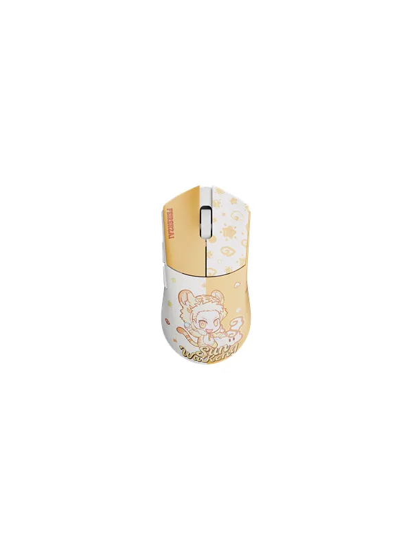 WLMouse BEAST G Medium Wireless X FEIRENZAI - Yellow (Limited Edition) - Gaming mus - Optisk - 5 - Gul