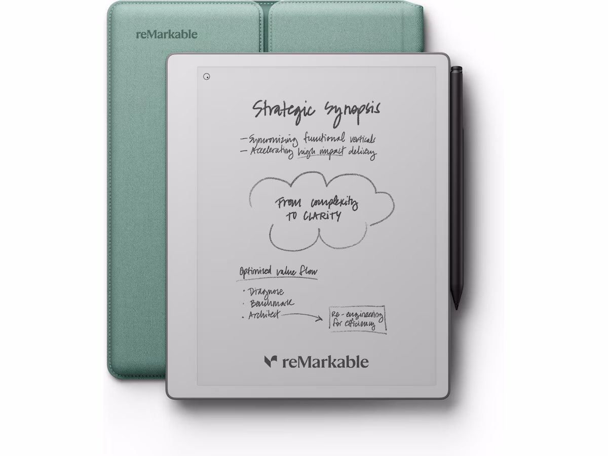 reMarkable Paper Pure 10,3" + Marker Plus + Sleeve Folio (mist green)