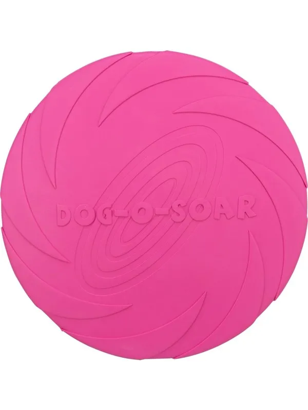 Trixie Dog Disc Frisbee Natural Rubber Pink 24cm
