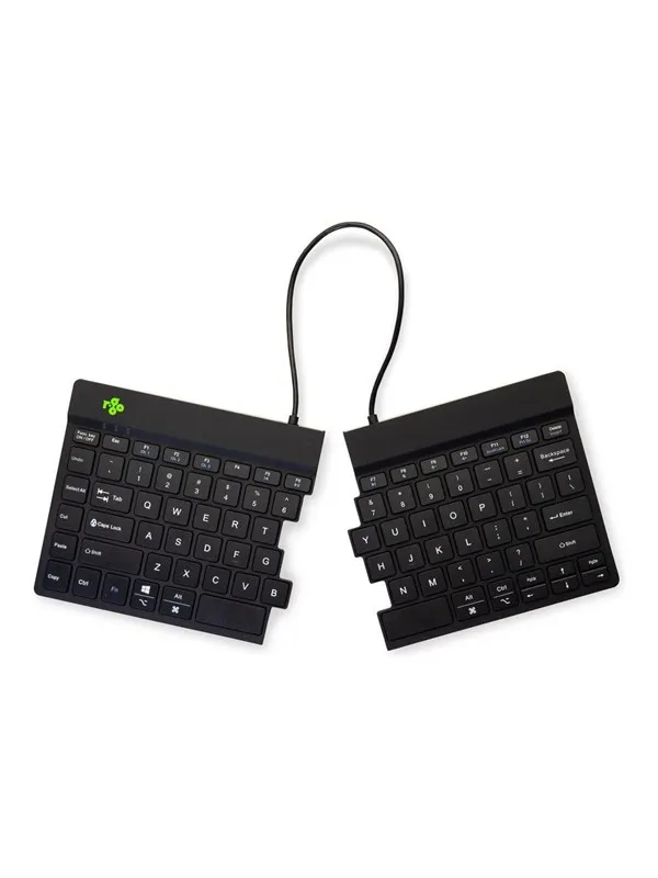 R-Go Tools R-Go Split Break - keyboard - with integrated break indicator - QWERTY - US - black - Tastatur - Engelsk (USA) - Svart