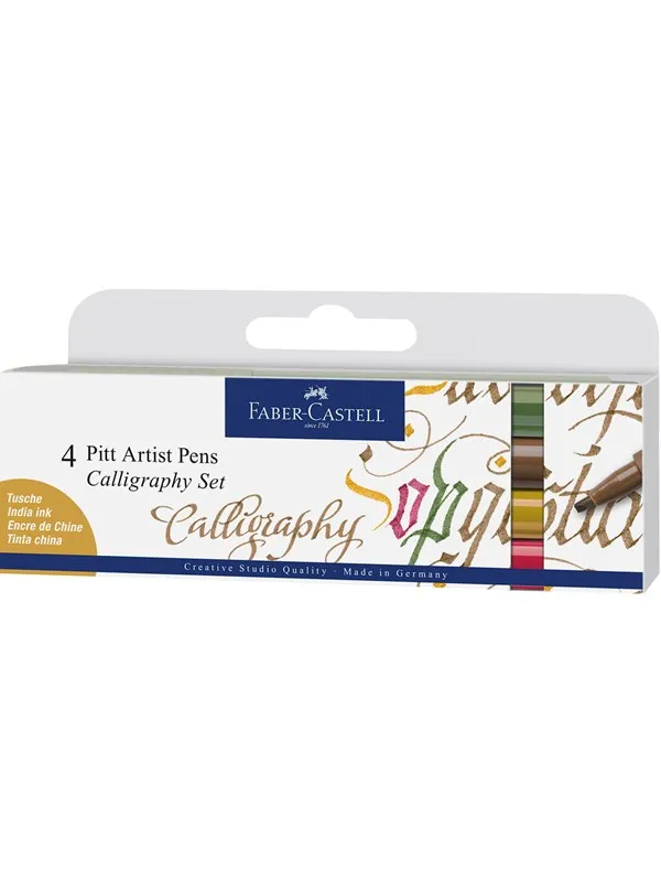 Faber-Castell India ink Pitt Artist Pen C 4ct colours