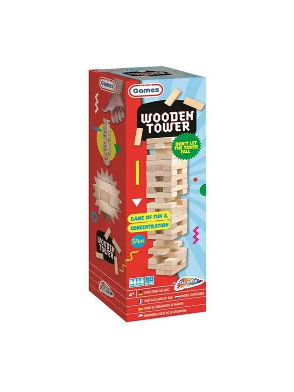 Grafix Stacking tower Wood 54 pcs.