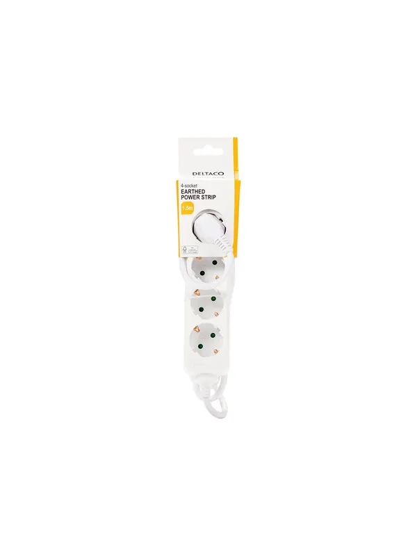 Deltaco GT-0400 Power Strip - 1.5 m