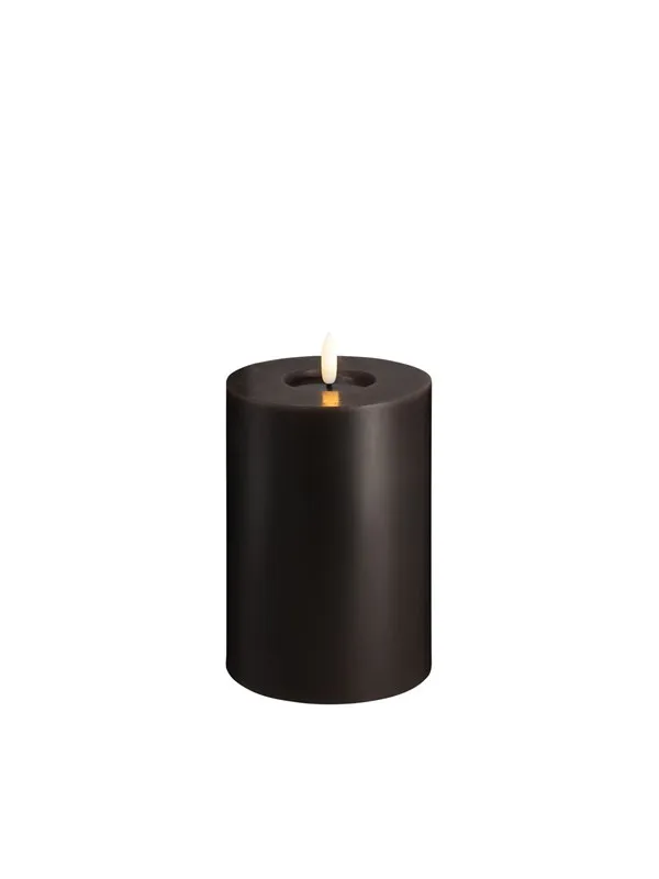 Moods & More LED pillar candle - Melted Charcoal - 99x150 mm