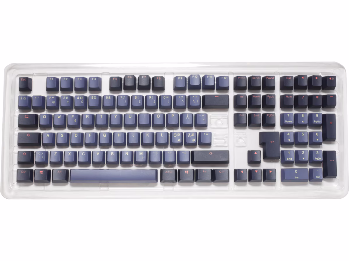 Ducky PBT Cosmic Keycaps (Blå/sort)