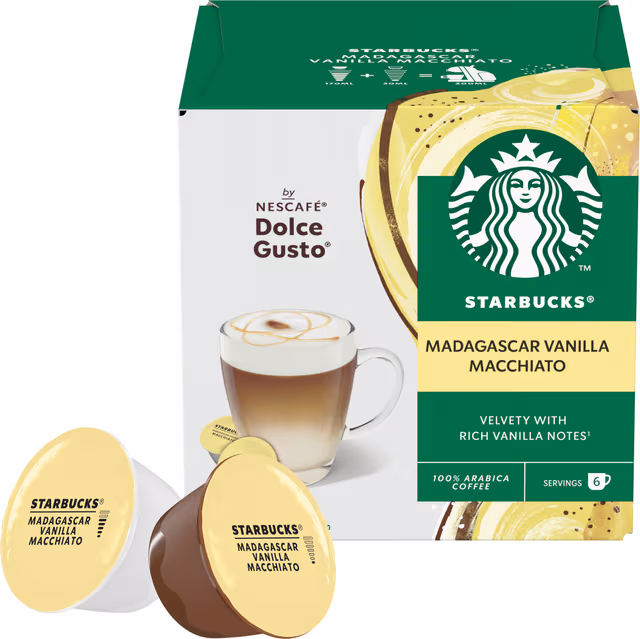 Starbucks Madagascar Vanilla av NESCAFÉ Dolce Gusto kaffekapsler (12-pk)