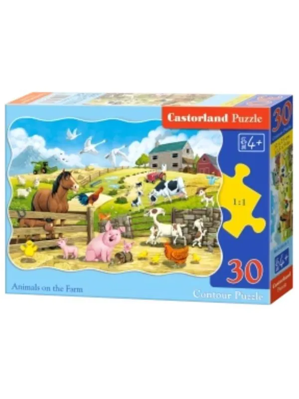 Castorland Dyr på gården 30 brik