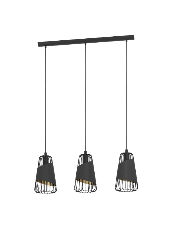 EGLO AUSTELL long table pendant black/gold