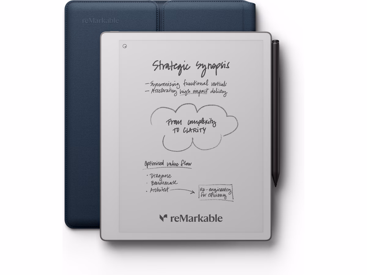reMarkable Paper Pure 10,3" + Marker Plus + Sleeve Folio (ocean blue)