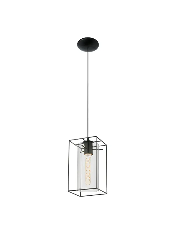 EGLO LONCINO pendant light black/smoke-coloured