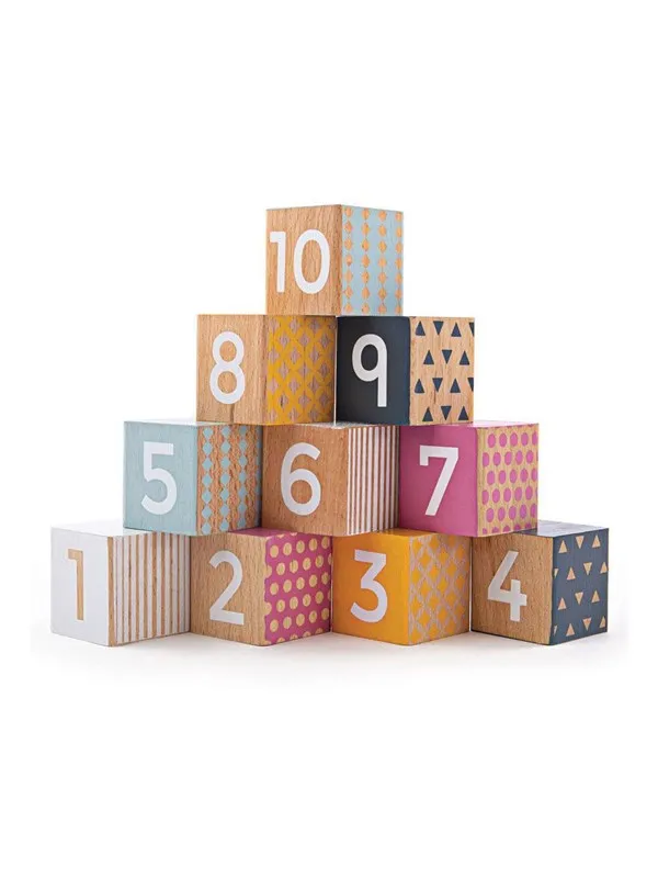 Bigjigs Bigjjigs Wooden Blocks with Numbers