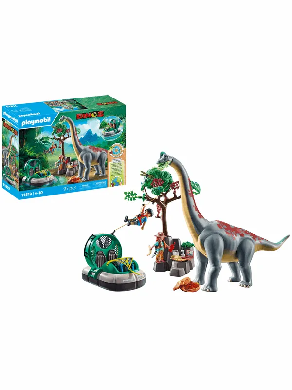 Playmobil Dinos - Brachiosaurus med hovercraft