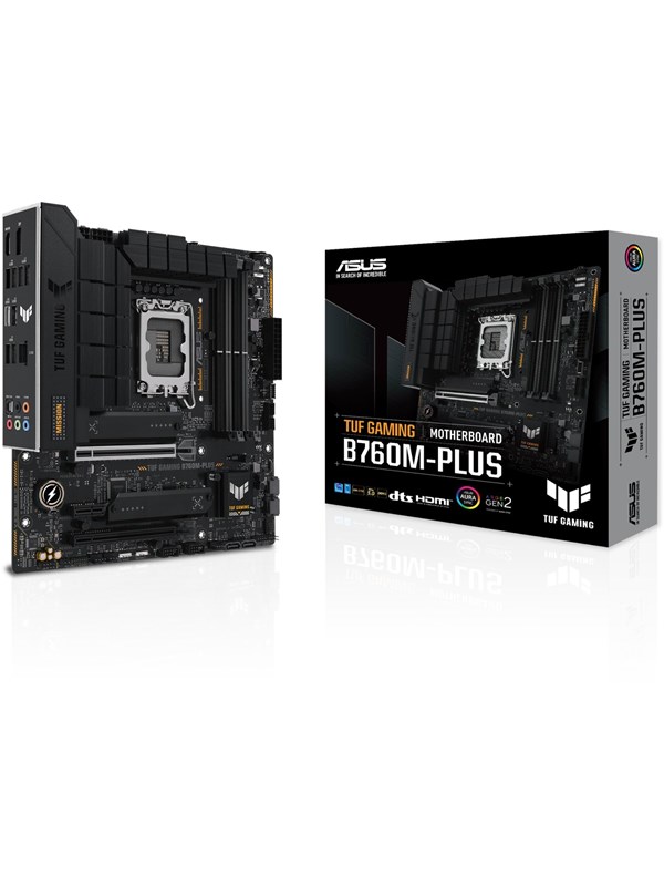 ASUS TUF GAMING B760M-PLUS (V2) Hovedkort - Intel B760 - Intel LGA1700 socket - DDR5 RAM - Micro-ATX