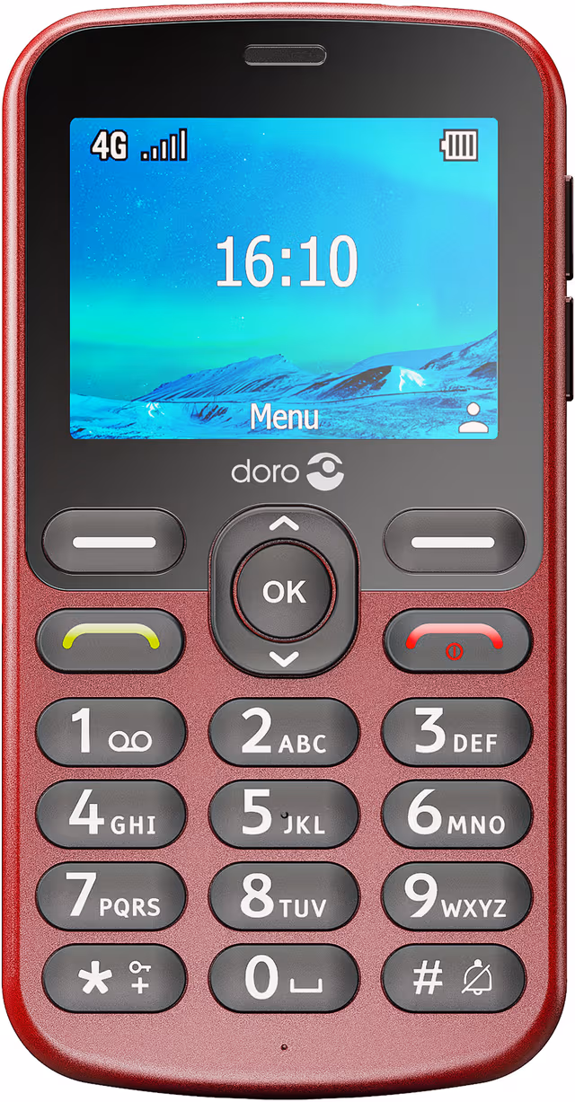 Doro 1881 mobiltelefon (rød)
