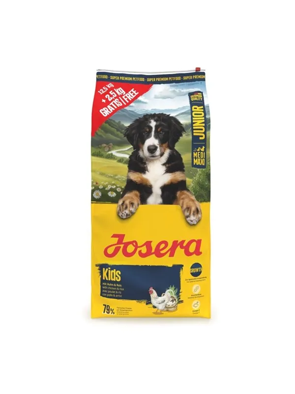 JOSERA Junior Kids Medium/Max Chicken - dry dog food - 12.5kg + 2.5kg