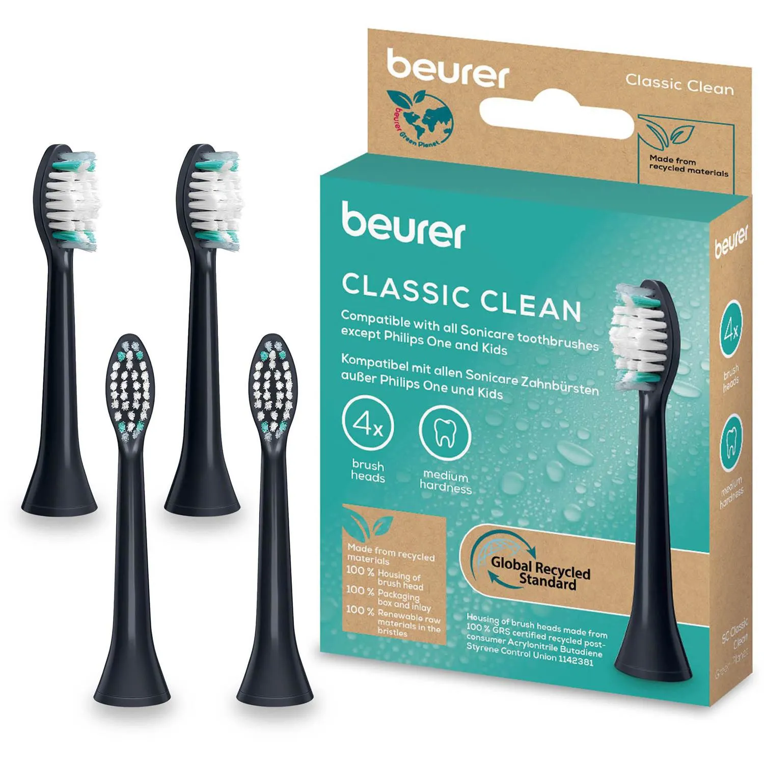 Beurer SC 30&50 Classic Clean Brush Heads 4-pack
