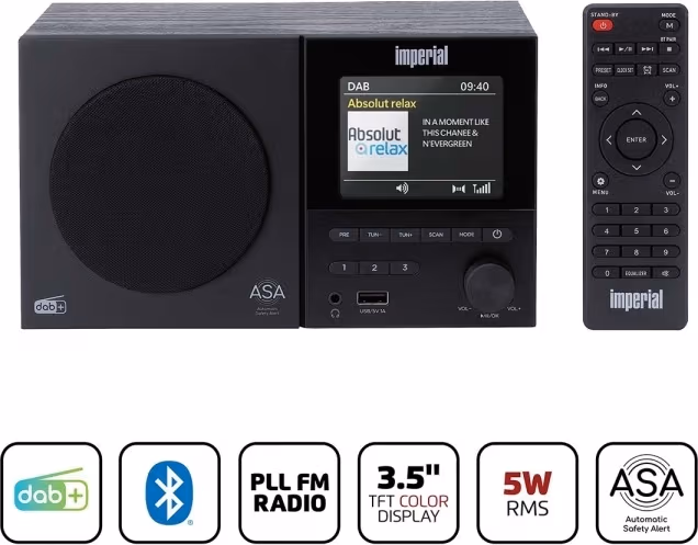 imperial DAB+/FM monoradio med Bluetooth®, USB og ASA-funksjon