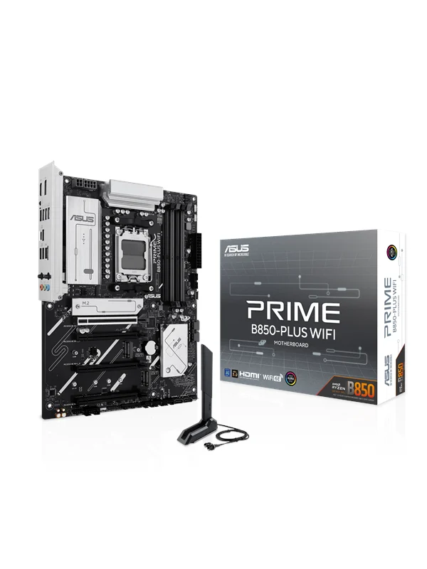 ASUS PRIME B850-PLUS WIFI Hovedkort - AMD B850 - AMD AM5 socket - DDR5 RAM - ATX