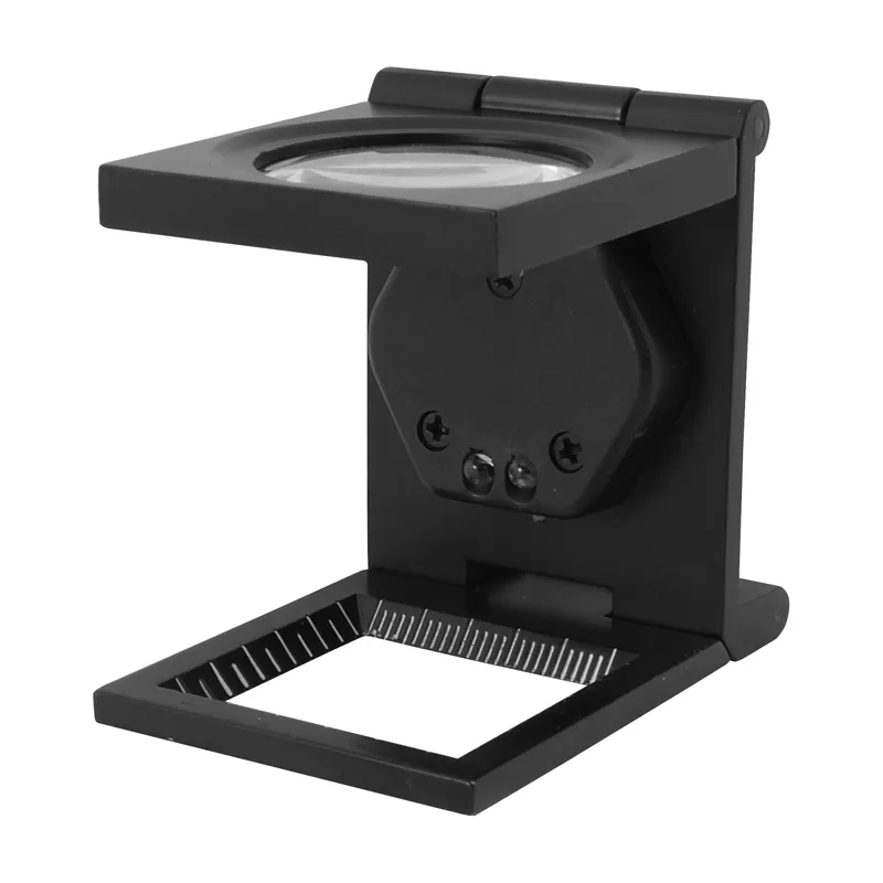 Trådteller med måleskala (Sammenleggbar) med 8X forstørrelse med LED lys og Ø30 glasslinse