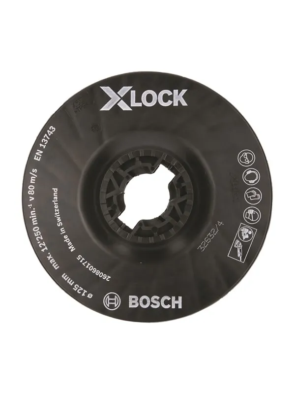 Bosch X-LOCK-slipetallerken, 125 mm, middels 125 mm, 12 500 o/min