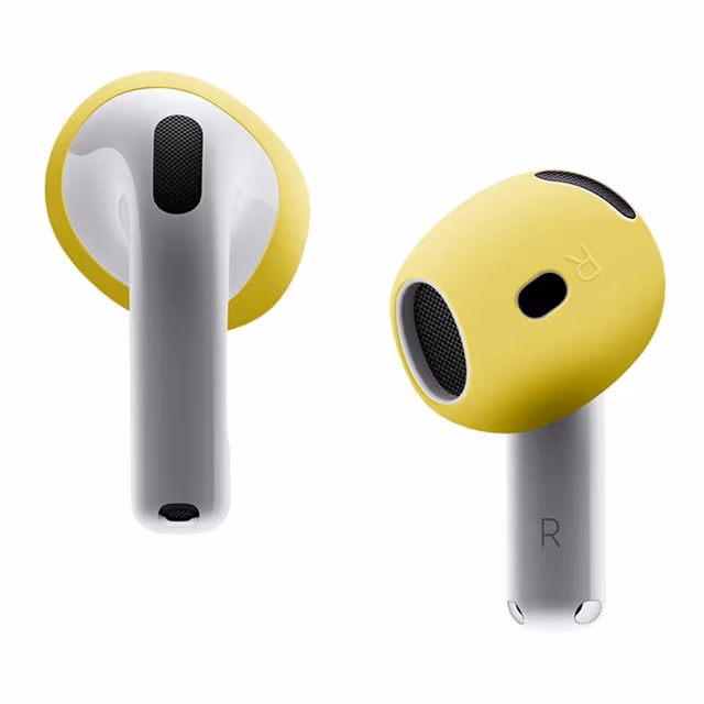 For AirPods 4 ørepropper Sklisikkert silikonetui Ørepropper Ørepropper - Gul