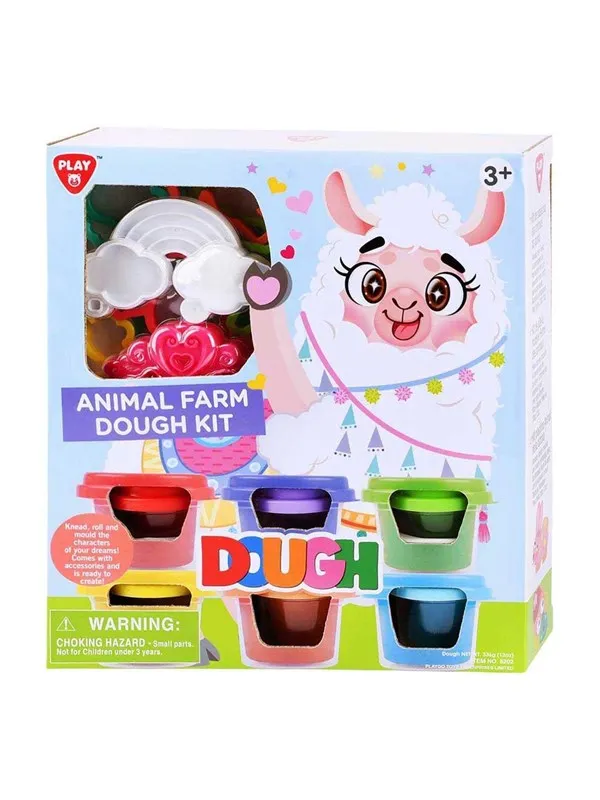 Playgo Farm Animals Clay Set - 6 Clay Pots