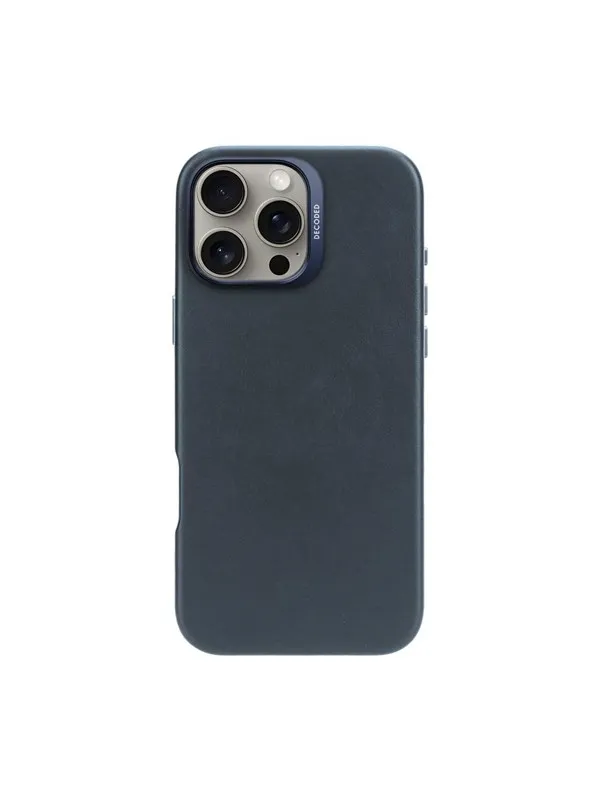 Decoded Leather Backcover for iPhone 16 Pro Max Navy