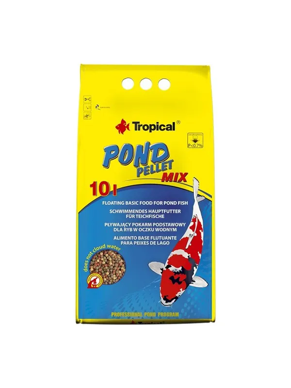 Tropical Koi farve PELLETS Junior S 10 L. / 1300 g. Pose
