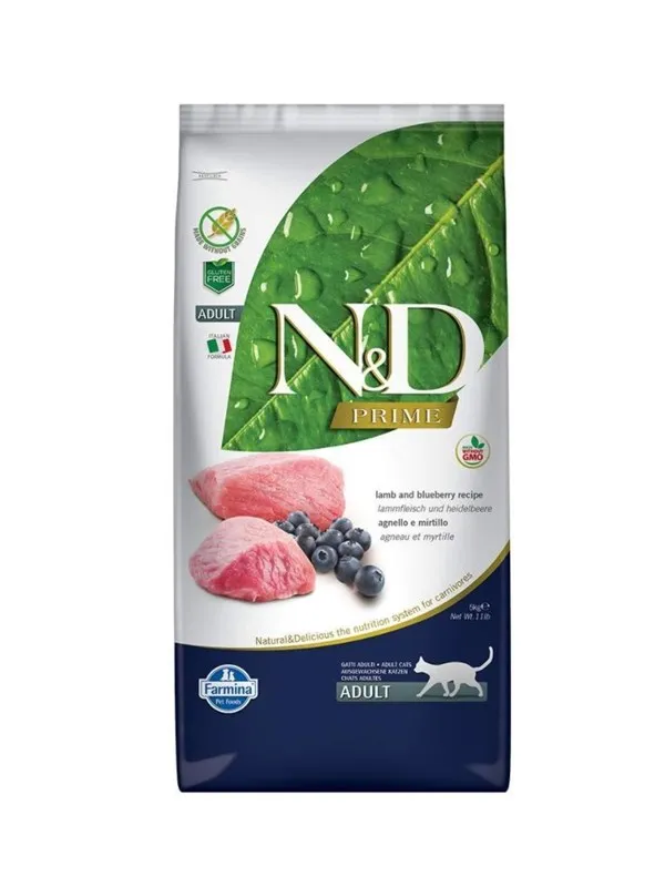 Farmina N&D Prime Lamb & Blueberry - dry cat food - 5 kg