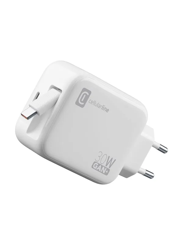CELLULAR line power adapter - retractable - 24 pin USB-C (female) 24 pin USB-C (male) - 30 Watt