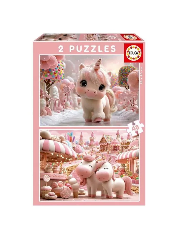 Educa 2X48 Sweet Unicorns