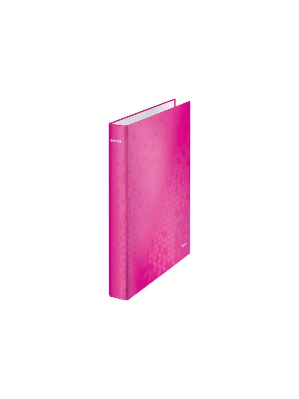 Leitz Ringperm  WOW Laminert kartong A4+ 4DR/25mm Rosa