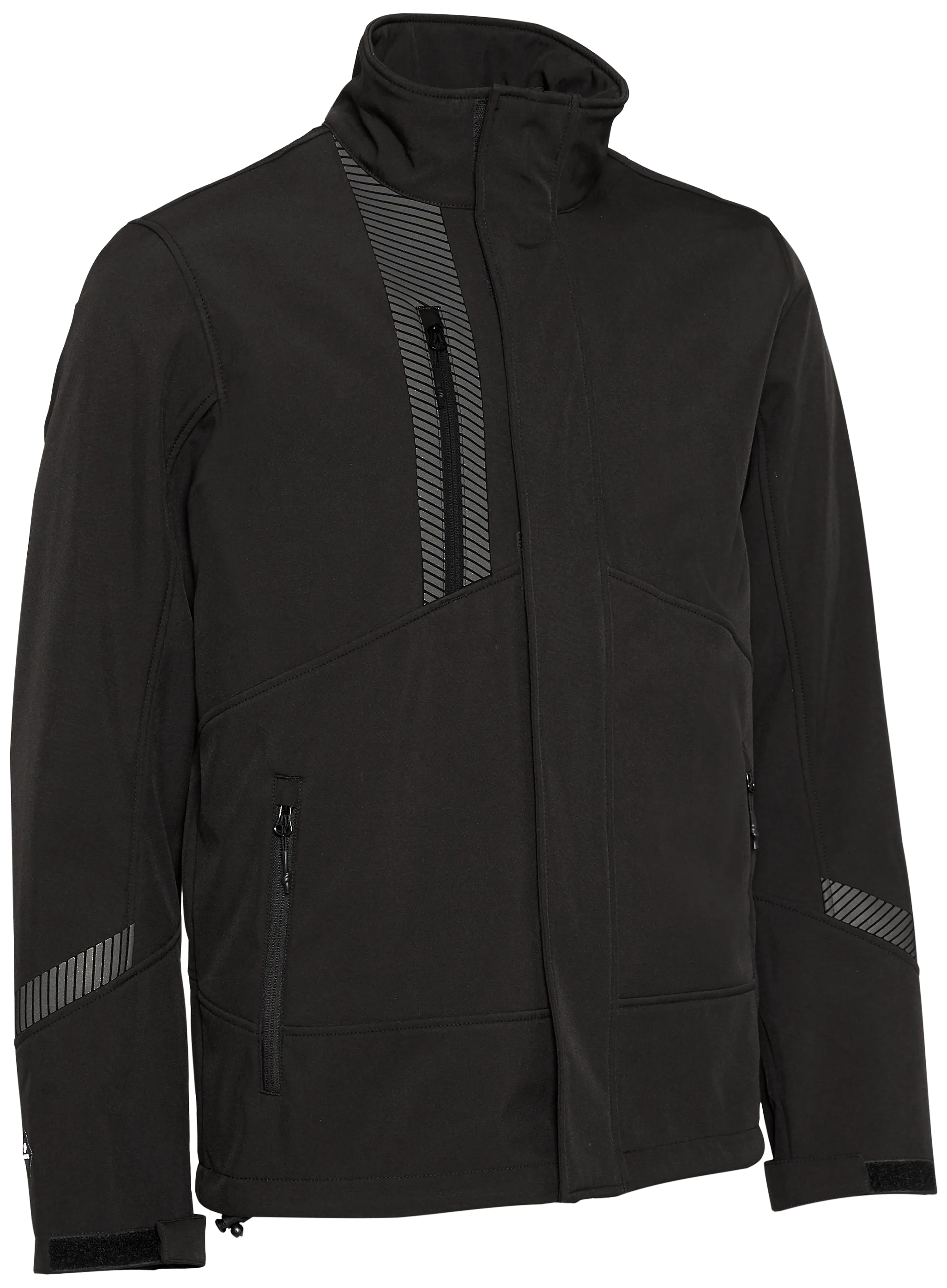 Softshelljakke m/refleks vindtett 117200 sort str. 2XL