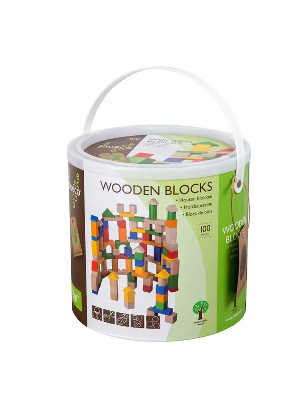 Joueco Wooden Blocks 100pcs.