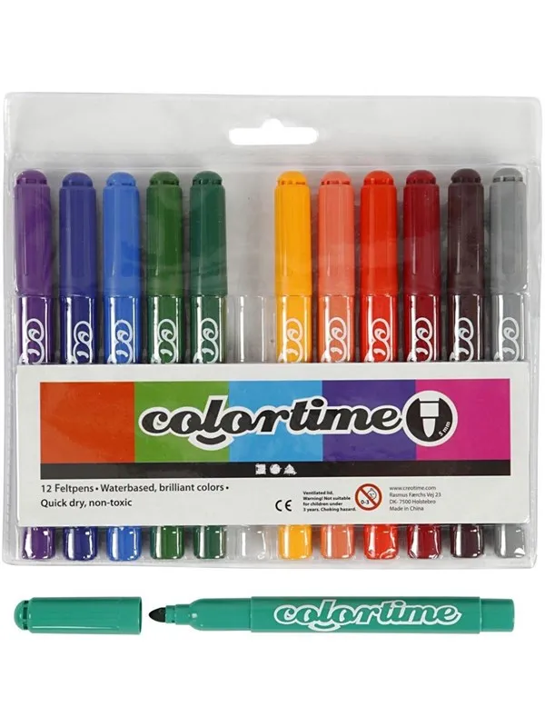 Creativ Company Colortime - Marker 5 mm - 12pcs